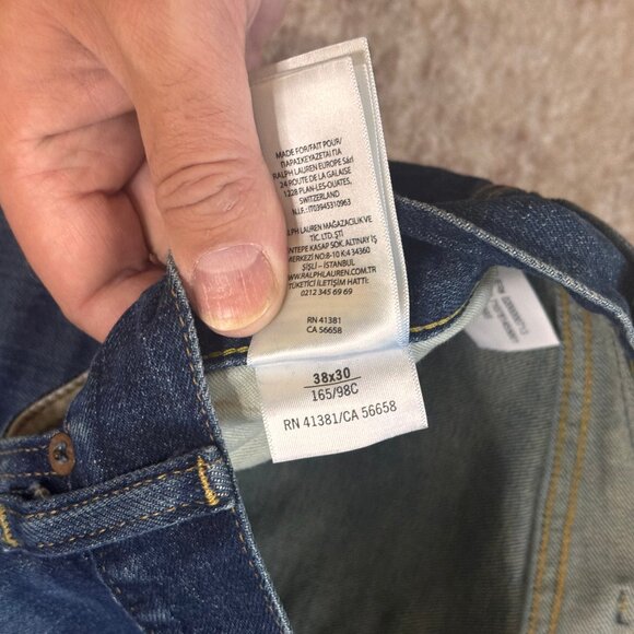 Polo Ralph Lauren Varrick Slim Classic Blue Stretch Denim Jeans, 38x30 - Picture 5 of 8